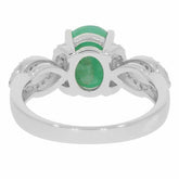 Sterling Silver Semi Mount Ring Setting Oval OV 9x7mm White Topaz PJC2634R - Syzjewelry